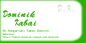 dominik kabai business card
